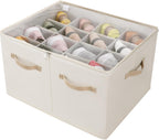 TOPIA HOME Shoe Organizer for Closet, Foldable Shoe Box, Adjustable Divider