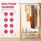 30 Pack Pants Hangers with Clips,Legging & Jean Hangers for Closet Hanging