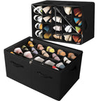TOPIA HOME Shoe Organizer for Closet, Foldable Shoe Box, Adjustable Divider