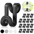 Mlici 60 Pack Space Saving Hanger Hooks, Connector Hooks for Closet, Clear