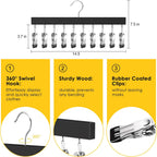 Legging Organizer for Closet, Pants Hangers with Clips