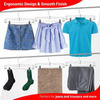 DEILSY™ Pants Hangers with Clips 12 Pack Skirt Hangers Clear Plastic