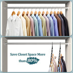 AMKUFO 6 Pack-Closet-Organizers-and-Storage, Space-Saving-Hangers Black