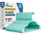 Lifemaster Plastic Clothes Hanger Set - 30 Pieces Versatile, Lightweight, Space-Saving, Non-Slip, Slim Designed, Dry and Wet Clothes Hanger Set - White