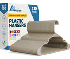 Lifemaster Plastic Clothes Hanger Set - 30 Pieces Versatile, Lightweight, Space-Saving, Non-Slip, Slim Designed, Dry and Wet Clothes Hanger Set - White