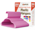 Pink Plastic Hangers 30 Pack– Heavy-Duty Plastic Hangers Slim and Space-Saving, Durable and Lightweight PP with Non-Slip Shoulder Notches for Slip Dresses, Suits, Jackets & Camisoles