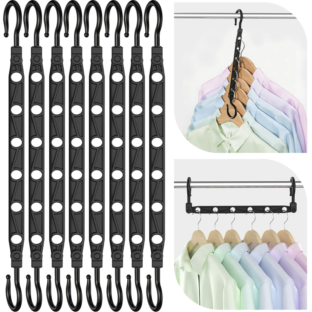 Space Saving Hangers for 48 Clothes, Reinforced Collapsible Hangers