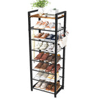 Simple Trending Tall Shoe Rack Storage Holds 40 Pairs, 10 Tier Shoe Organizer Shelf Large Capacity for Entryway Closet, Black