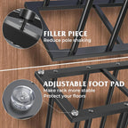 HzTinT Boot Rack for Tall Boots, 19.5" Boot Organizer Holds 6 Pairs, Black