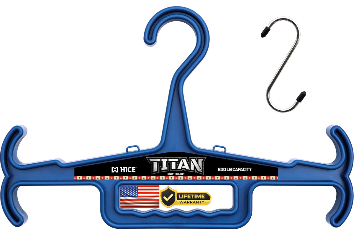 HICE - Titan Vest Hanger | Original Heavy Duty Plate Carrier & Body Armor Hanger | 200 lb Load Capacity | Durable High Impact Resin | for Police, Military, Scuba & Tactical Gear (Black)