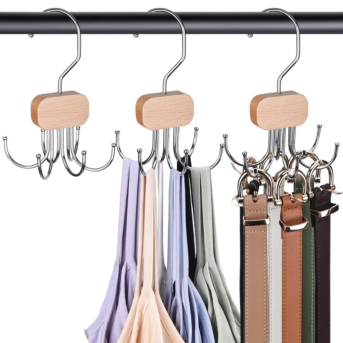 3 Pack Tank Top Hangers, Premium Bra Hanger for Closet Organizer