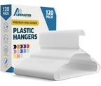 Lifemaster Plastic Clothes Hanger Set - 30 Pieces Versatile, Lightweight, Space-Saving, Non-Slip, Slim Designed, Dry and Wet Clothes Hanger Set - White