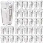 KISEER 40 Pcs Plastic Baby Hanger Clips Slim-line Finger Clips Set for Clothes Hanger Velvet Hanger (White)