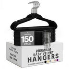 Utopia Home Kids Velvet Hanger 50 Pack – 11" Premium Baby Hangers - Grey