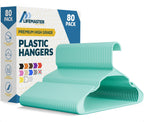 Lifemaster Plastic Clothes Hanger Set - 30 Pieces Versatile, Lightweight, Space-Saving, Non-Slip, Slim Designed, Dry and Wet Clothes Hanger Set - White