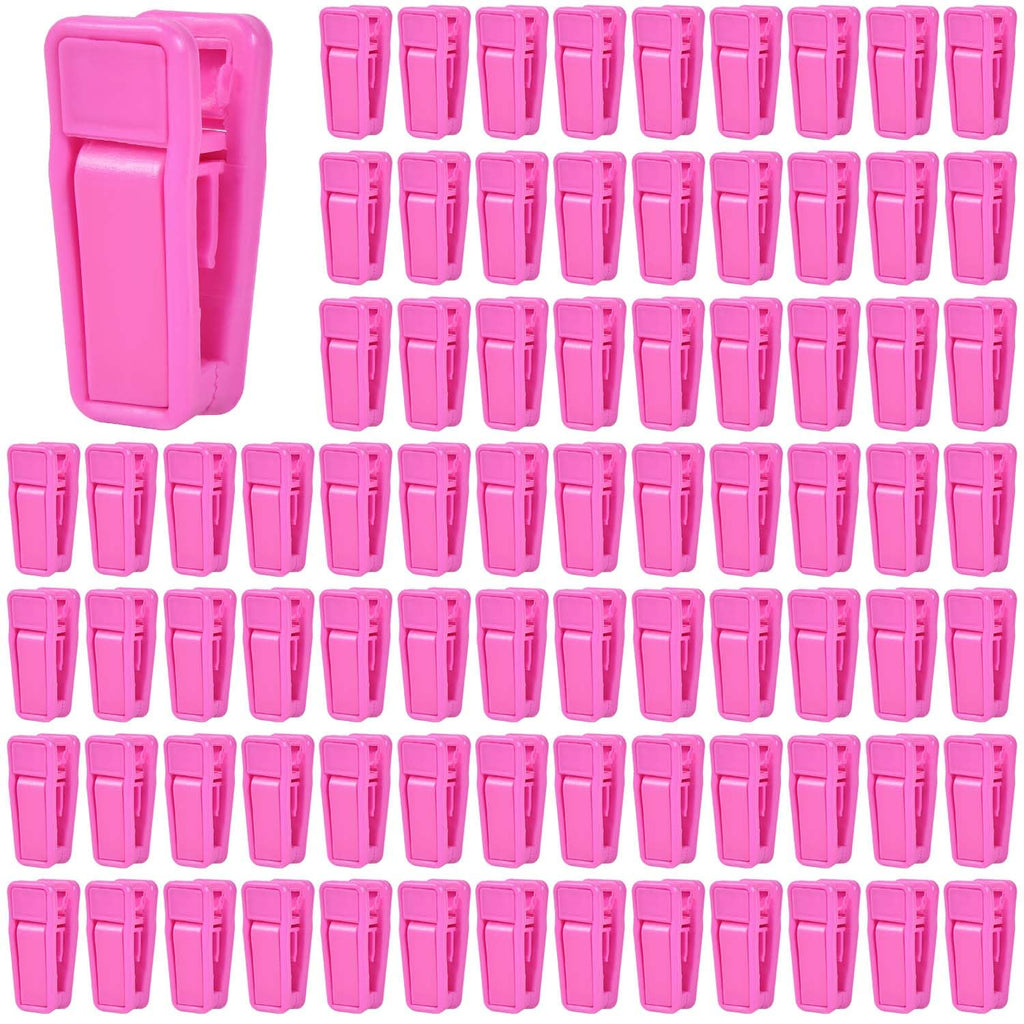 KISEER 40 Pcs Plastic Baby Hanger Clips Slim-line Finger Clips Set for Clothes Hanger Velvet Hanger (White)