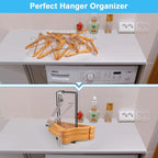 Hanger Stacker 2 Pack, Clothes Hanger Holder Organizer for Closet Laundry Room, Organizer Stacker for Coat Wire Hangers,Hanger Rack Stand Caddy for Adult Kids Velvet Pants Hangers Storage