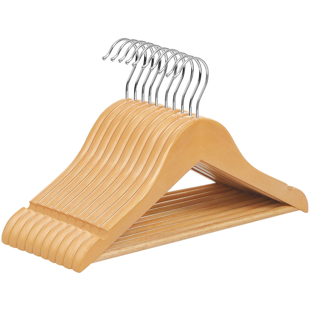 SONGMICS Baby Hangers 20 Pack, Kids Wooden Hangers for Children's Clothes