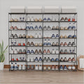 SMILHELTD Large Shoe Rack 4 Row 8 Tier for Entryway Holds 64 Pairs