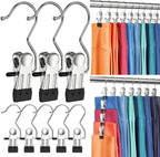 30 Pack Pants Hangers with Clips,Legging & Jean Hangers for Closet Hanging