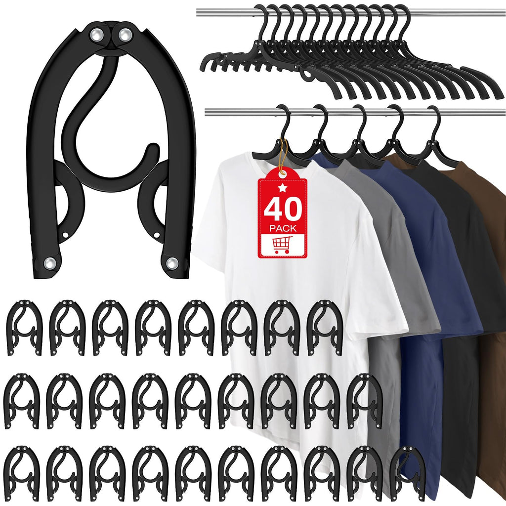 30Pcs Foldable Travel Hangers Cruise Essentials Travel Essential Phone Size