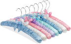 Whitmor Satin Padded Hangers for Women Clothing, Bow Design, 8-Pack, Bone