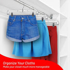 DEILSY™ Pants Hangers with Clips 12 Pack Skirt Hangers Clear Plastic