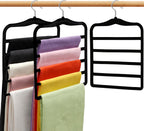 Closet Organizers and Storage, 3 Pack Velvet Pants-Hangers-Space-Saving