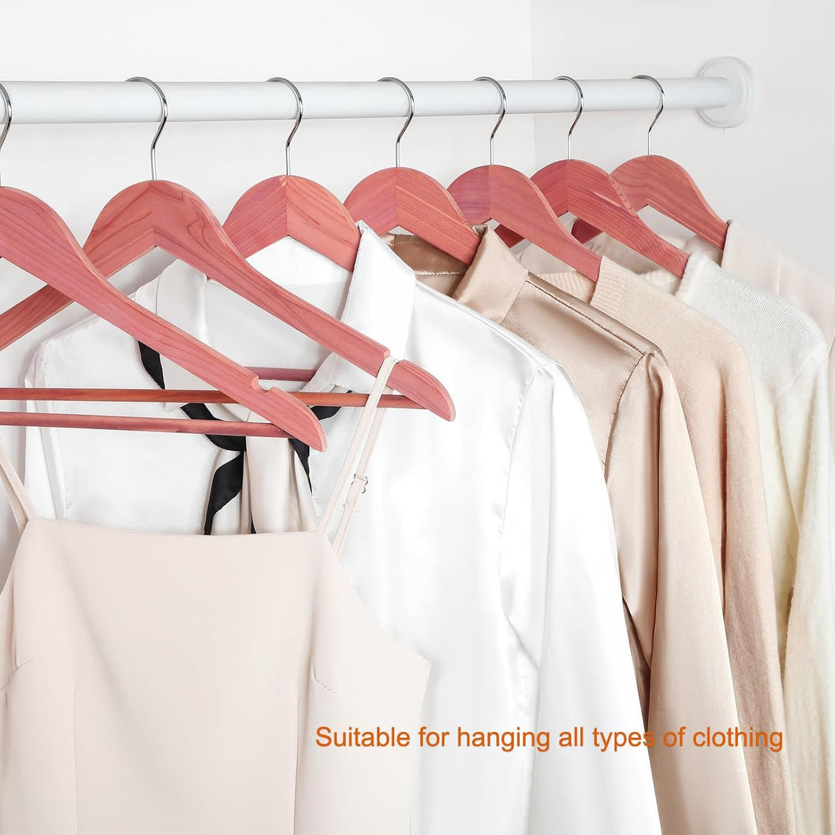 TOPIA HANGER American Red Cedar Wooden Clothes Hangers for Closet 30 Pack