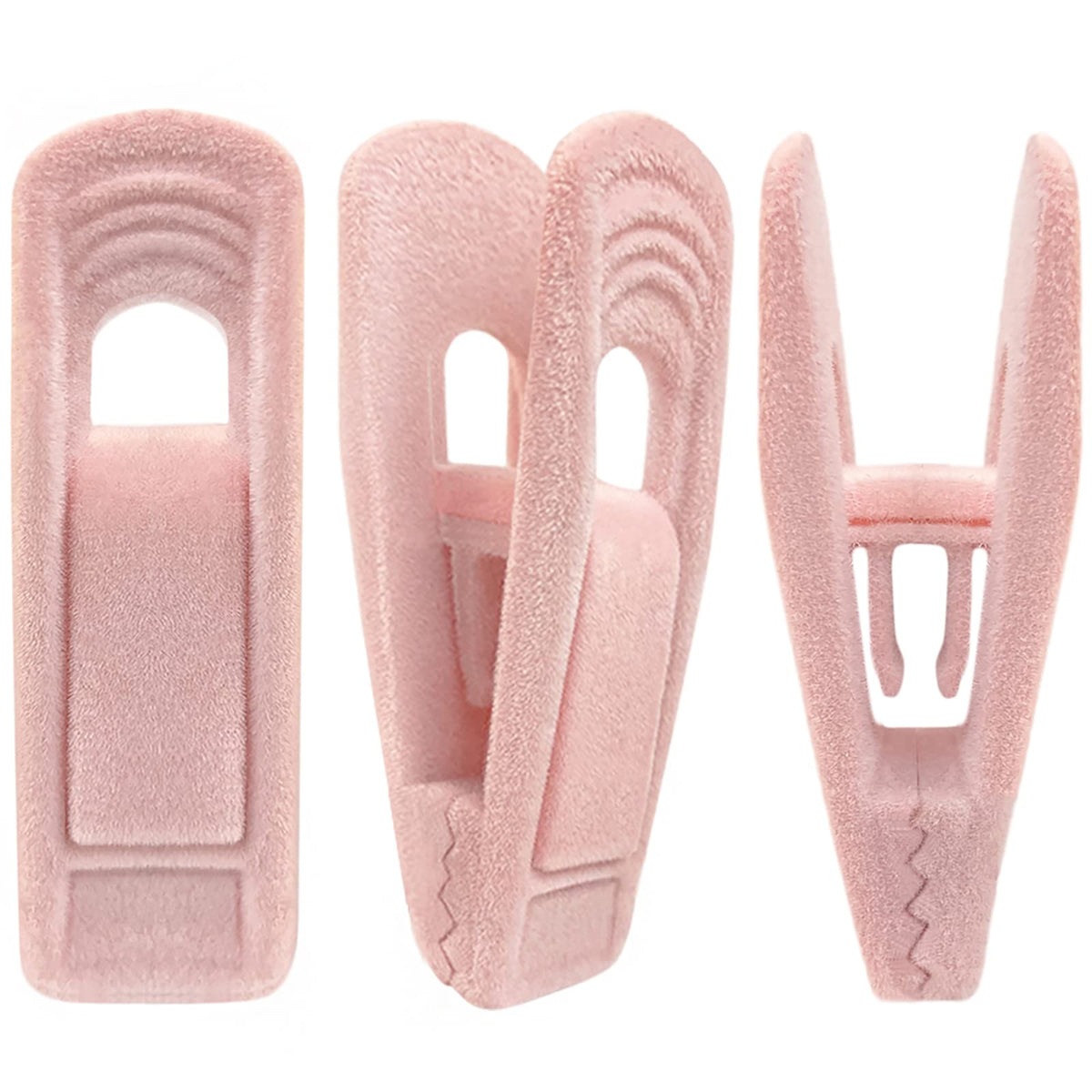 TOFIIGREM Velvet Hanger Clips for Velvet Hangers - 20 PCS Beige Non-Slip Velvet Clip for Skirt Hanger, Strong Flocking Clips Fit for Ivory Velvet Hangers