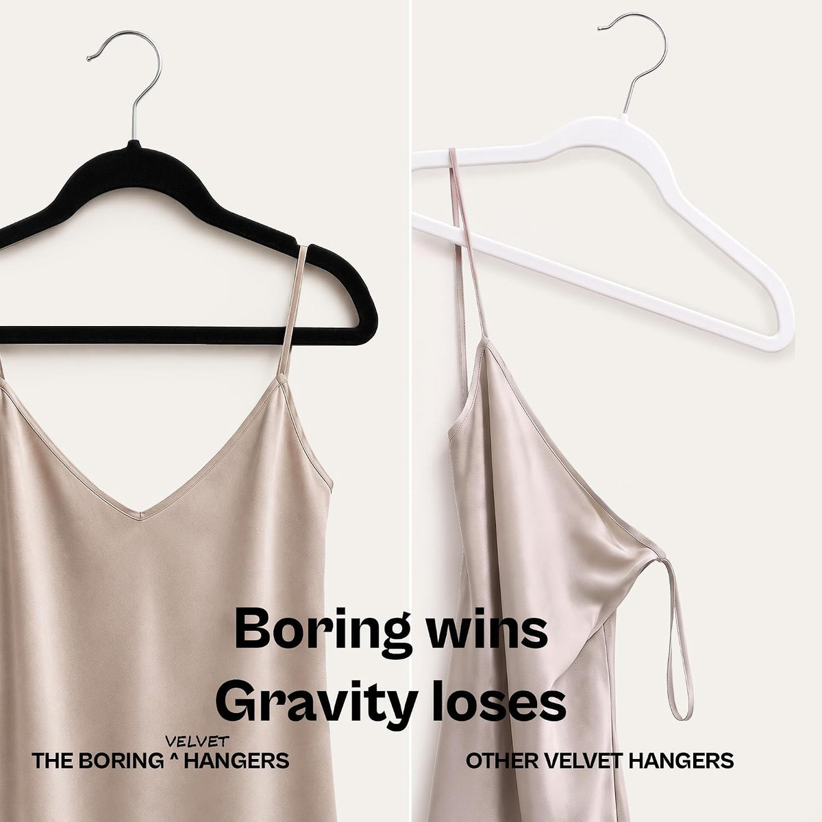 66 Pack Black Velvet Hangers Non Slip, Felt Hangers
