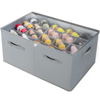 TOPIA HOME Shoe Organizer for Closet, Foldable Shoe Box, Adjustable Divider