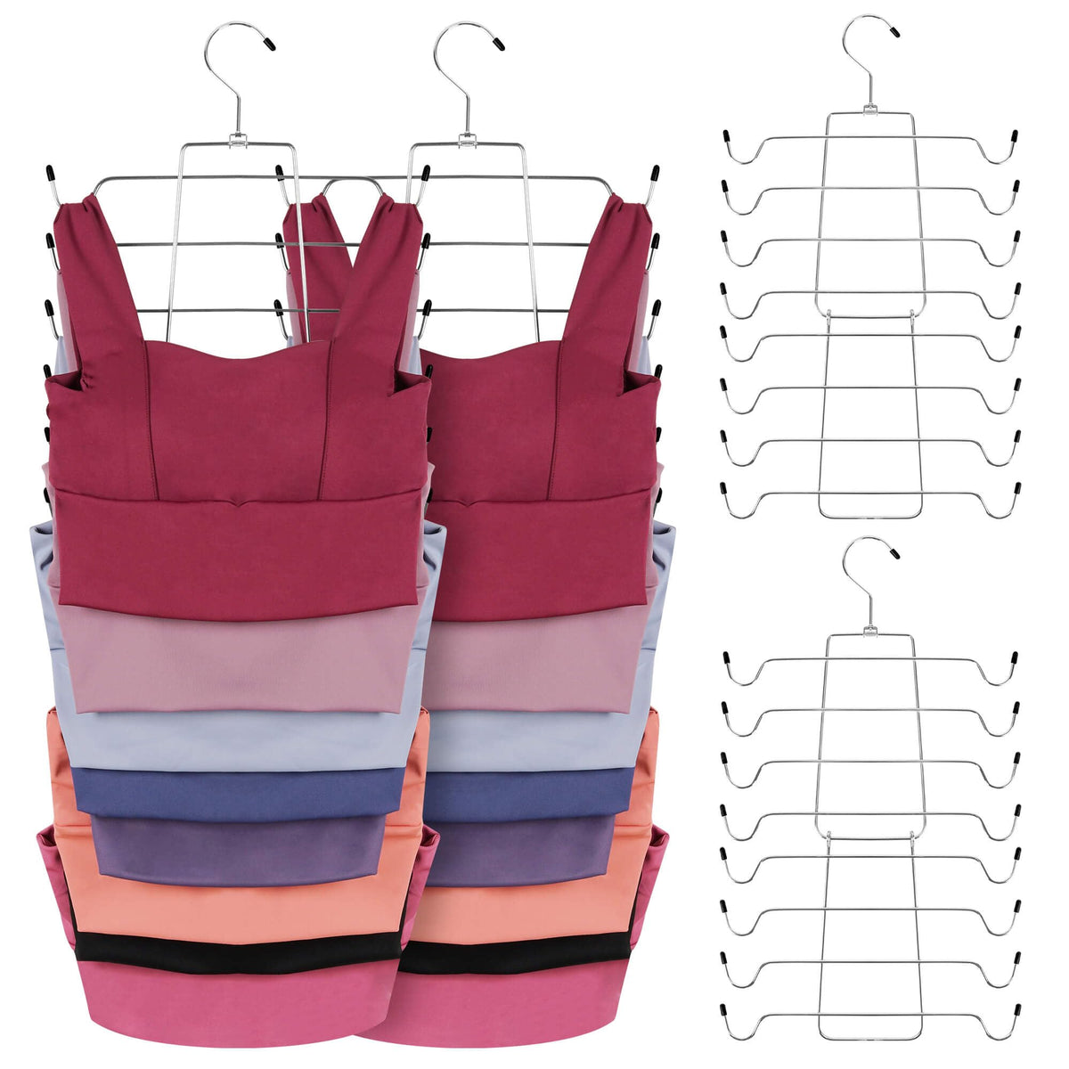 ZEDODIER 2 Pack Tank Top Hanger, Bra Organizer for Closet, Space Saving