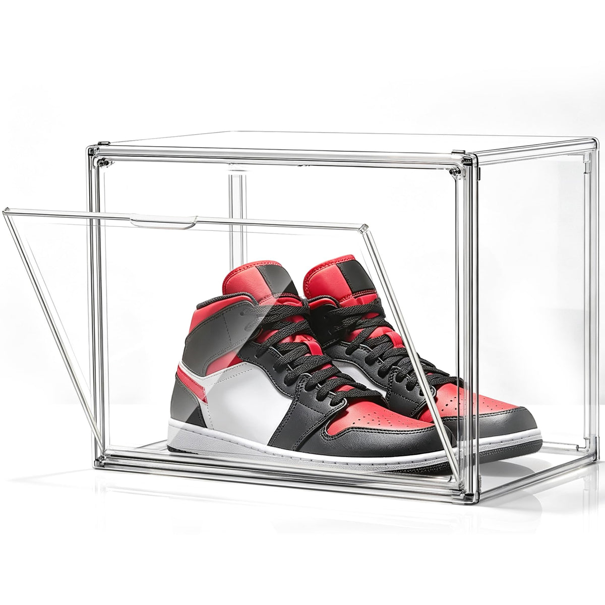 Heavy Duty Acrylic-Look Shoe Box, Size 14, Stack Everyday Footwear Storage