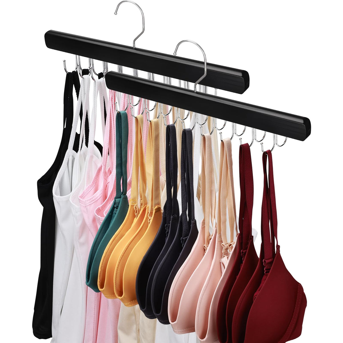 NECAMOCU 2 Pack Bra Hanger for Closet Organizer, Premium Tank Top Hangers