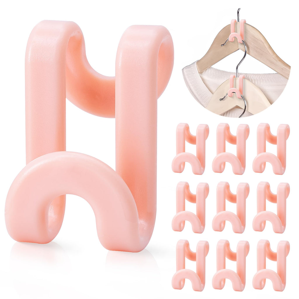 Mlici 60 Pack Space Saving Hanger Hooks, Connector Hooks for Closet, Clear