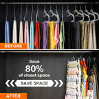3 Pack Pants-Hangers-Space-Saving, 6 Tier-Closet-Organizers-and-Storage