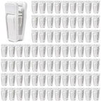 KISEER 40 Pcs Plastic Baby Hanger Clips Slim-line Finger Clips Set for Clothes Hanger Velvet Hanger (White)