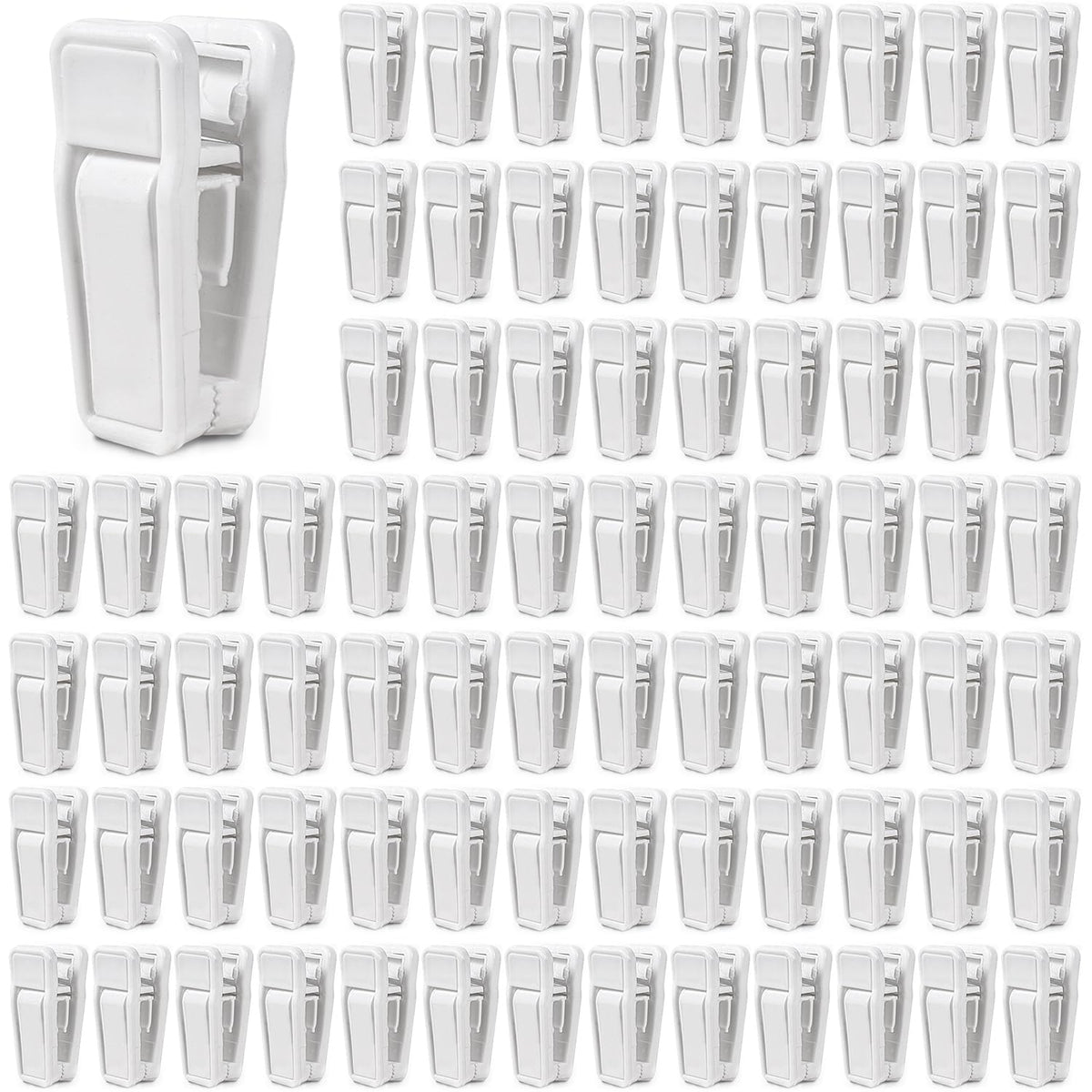 KISEER 40 Pcs Plastic Baby Hanger Clips Slim-line Finger Clips Set for Clothes Hanger Velvet Hanger (White)