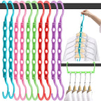 10 Pack Space Saving Hangers Closet Organizer & Storage for Clothes, Black