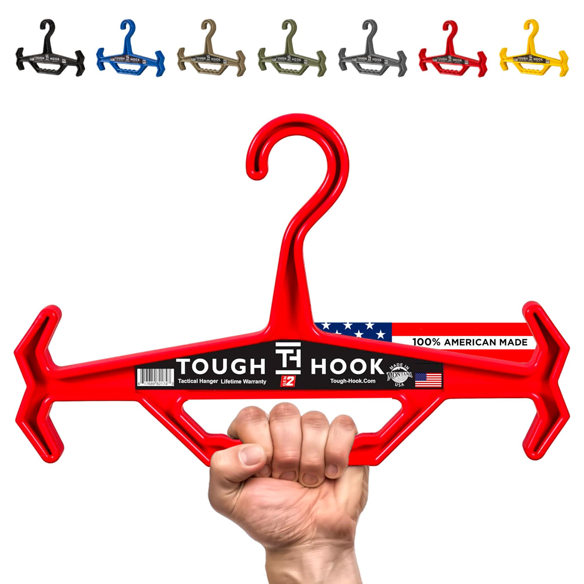 Tough Hook Multipurpose Heavy Duty Hanger, USA Made, Tactical Gear, 1 Black