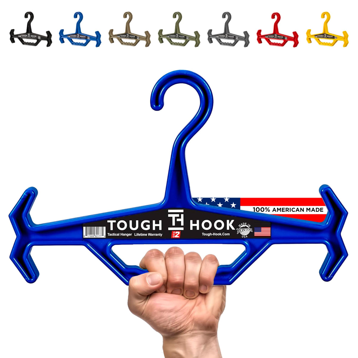 Tough Hook Multipurpose Heavy Duty Hanger, USA Made, Tactical Gear, 1 Black