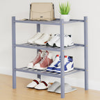 Smiry Bamboo Shoe Rack, 12 Vertical Slats, 3 Tier - 26.8" Wide, Natural
