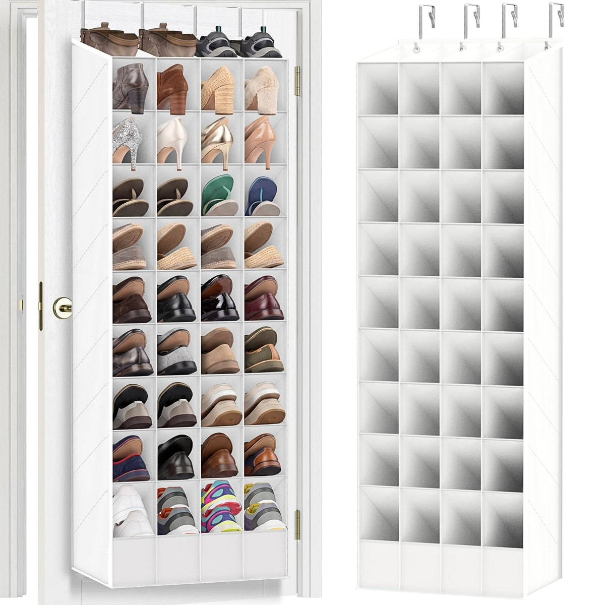 Ofiray-home Over the Door Shoe Organizer, 30-40 Pairs