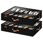 StorageWorks 2-Pack 24-Pair Under Bed Shoe Storage Organizer, Beige