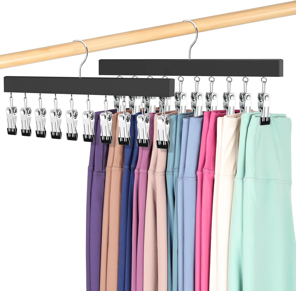 Legging Organizer for Closet, Pants Hangers with Clips