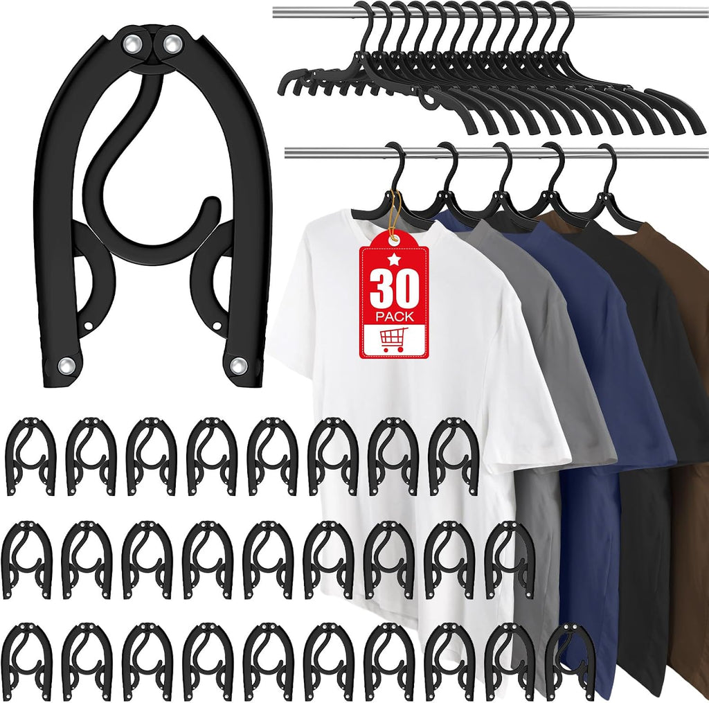 30Pcs Foldable Travel Hangers Cruise Essentials Travel Essential Phone Size