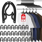 30Pcs Foldable Travel Hangers Cruise Essentials Travel Essential Phone Size