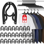 30Pcs Foldable Travel Hangers Cruise Essentials Travel Essential Phone Size