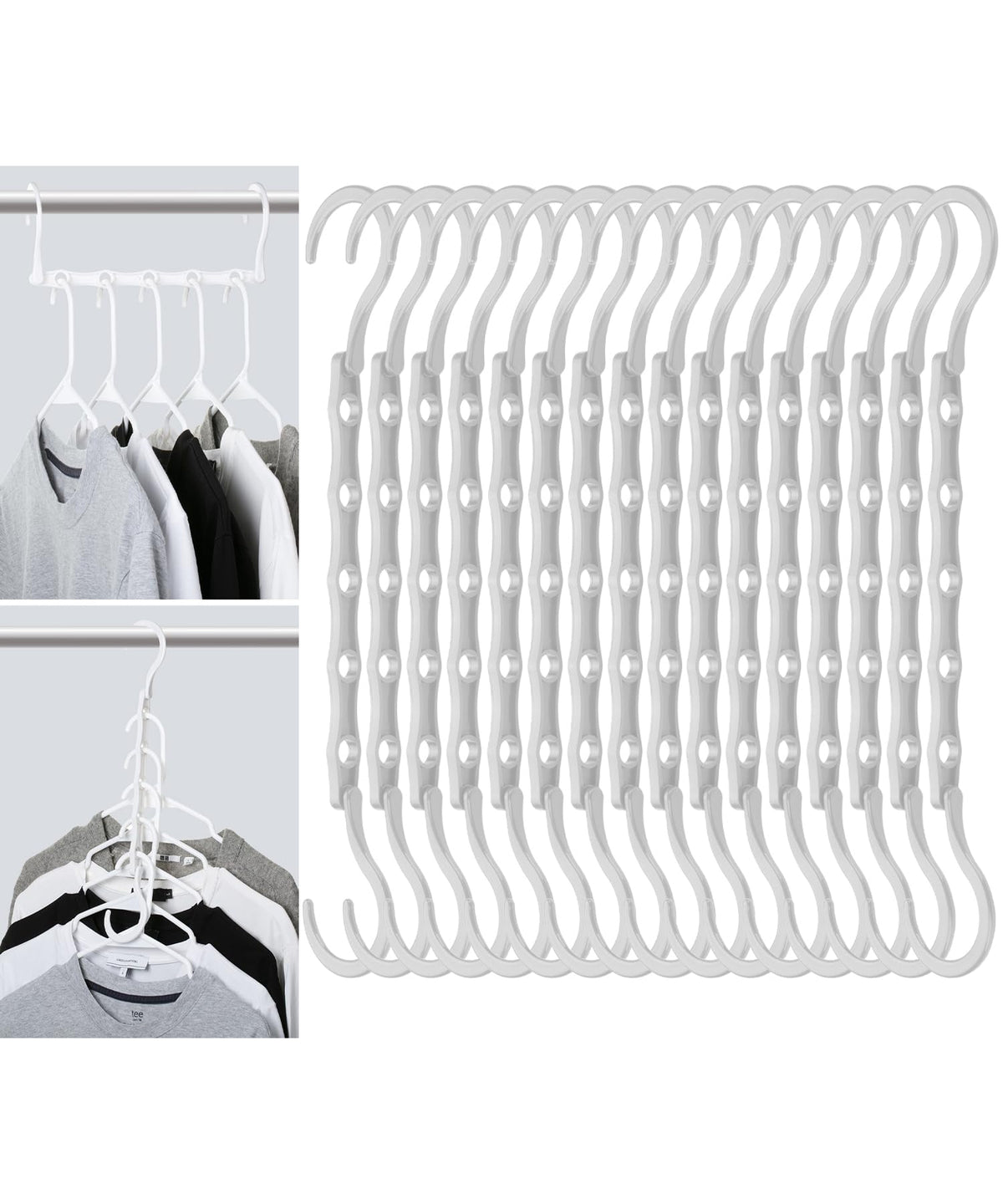 Mr. Pen- Space Saving Hangers, 8 pcs, 360° Rotating Hooks